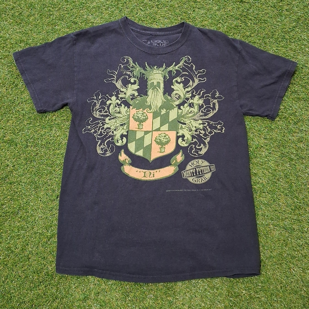 Liquid Blue Black and Green Crest Tee